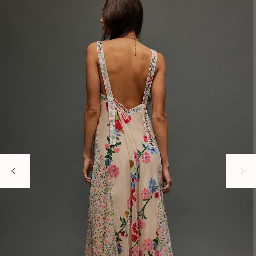 Free People Dress, White Floral, Size L - Picture 4 of 8